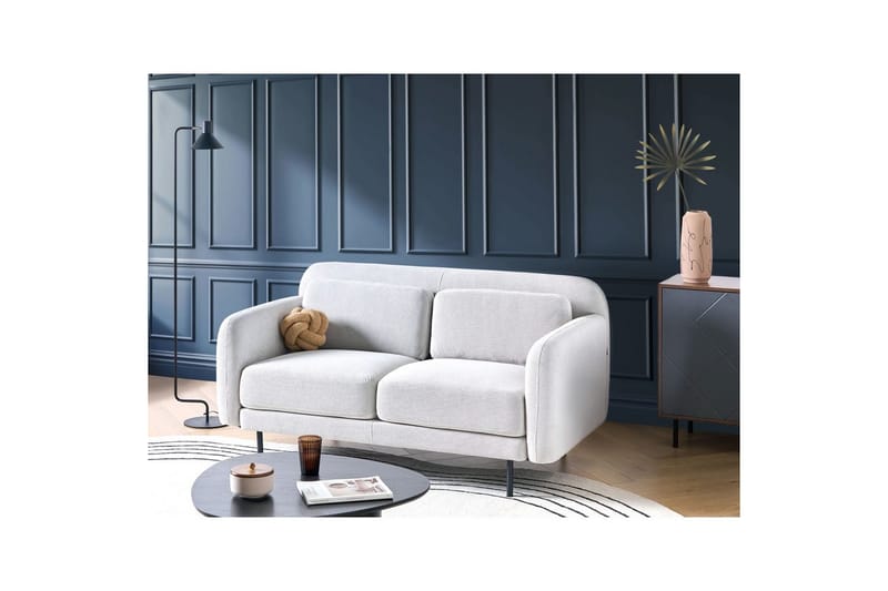 2-sitssoffa Liland Vit, Svart - Vit, Svart - Möbler - Soffa - 2 sits soffa