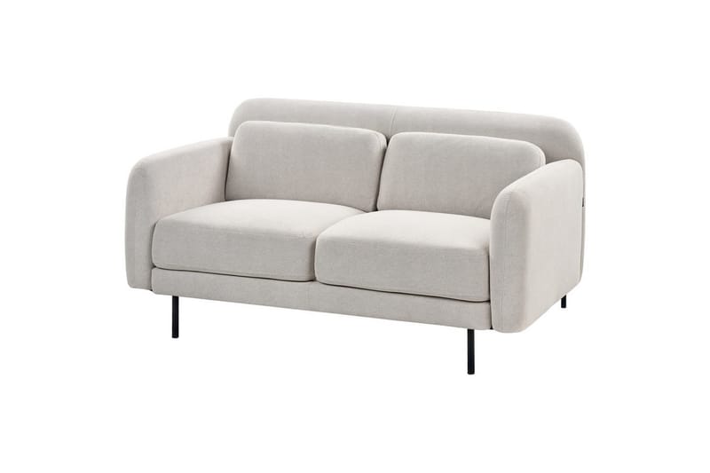 2-sitssoffa Liland Vit, Svart - Vit, Svart - Möbler - Soffa - 2 sits soffa