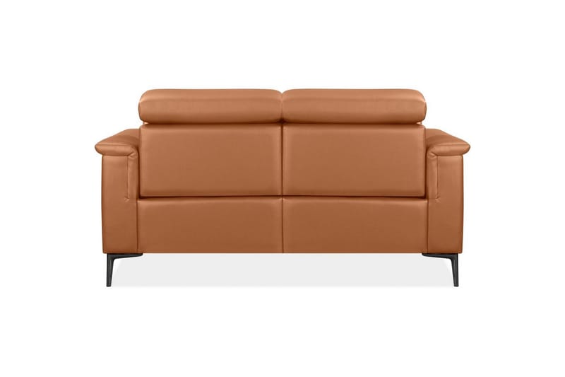 2-sitssoffa Lund Cognac, Läder/PU, Manuell vilstol - Cognac, Läder/PU, Manuell vilstol - Möbler - Soffa - Skinnsoffor