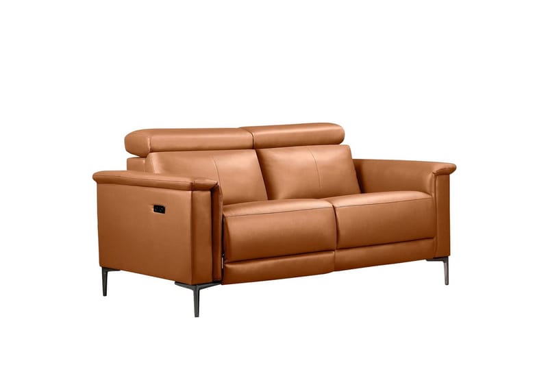 2-sitssoffa Lund Cognac, PU, Elektrisk vilstol - Cognac, PU, Elektrisk vilstol - Möbler - Soffa - Biosoffa & reclinersoffa - 2 sits biosoffa & reclinersoffa