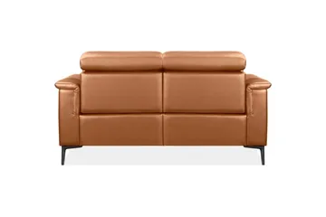 2-sitssoffa Lund Cognac, PU, Manuell vilstol - Cognac, PU, Manuell vilstol - Möbler - Soffa - Skinnsoffor