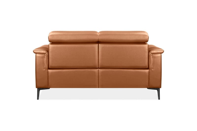 2-sitssoffa Lund Cognac, PU, Manuell vilstol - Cognac, PU, Manuell vilstol - Möbler - Soffa - Skinnsoffor