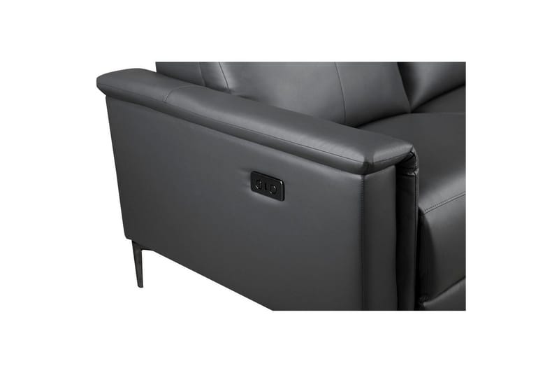 2-sitssoffa Lund Grå, PU, Elektrisk vilstol - Grå, PU, Elektrisk vilstol - Möbler - Soffa - Skinnsoffor