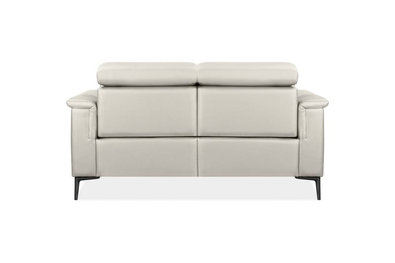 2-sitssoffa Lund Kräm, Läder/PU, Manuell vilstol - Kräm, Läder/PU, Manuell vilstol - Möbler - Soffa - Skinnsoffor