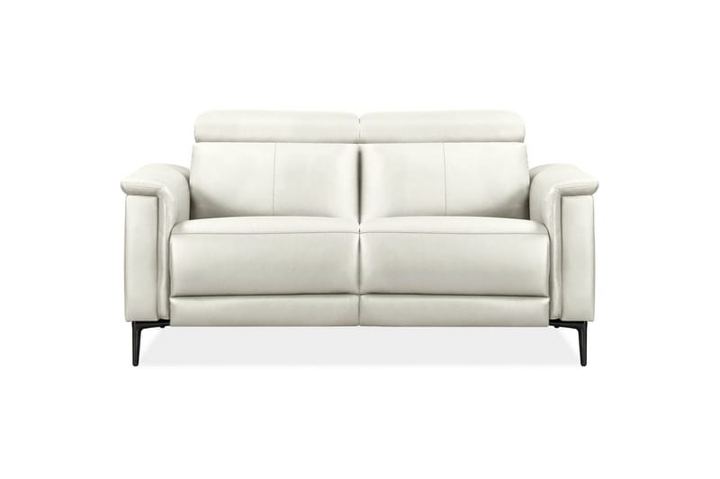 2-sitssoffa Lund Kräm, PU, Manuell vilstol - Kräm, PU, Manuell vilstol - Möbler - Soffa - Skinnsoffor