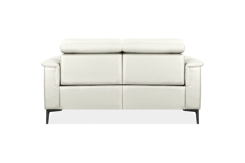 2-sitssoffa Lund Kräm, PU, Manuell vilstol - Kräm, PU, Manuell vilstol - Möbler - Soffa - Skinnsoffor