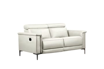 2-sitssoffa Lund Kräm, PU, Manuell vilstol