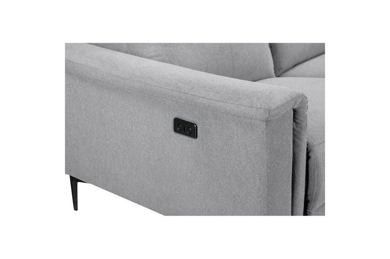 2-sitssoffa Lund Ljusgrå, Belfast tyg, Elektrisk vilstol - Ljusgrå, Belfast tyg, Elektrisk vilstol - Möbler - Soffa - Biosoffa & reclinersoffa - 2 sits biosoffa & reclinersoffa