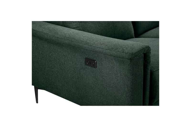 2-sitssoffa Lund Mörkgrön, Belfast tyg, Elektrisk vilstol - Mörkgrön, Belfast tyg, Elektrisk vilstol - Möbler - Soffa - Biosoffa & reclinersoffa
