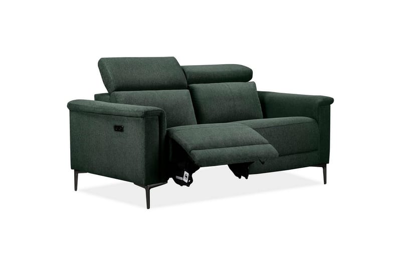 2-sitssoffa Lund Mörkgrön, Belfast tyg, Elektrisk vilstol - Mörkgrön, Belfast tyg, Elektrisk vilstol - Möbler - Soffa - Biosoffa & reclinersoffa - 2 sits biosoffa & reclinersoffa