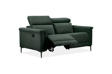 2-sitssoffa Lund Mörkgrön, Belfast tyg, Manuell vilstol - Mörkgrön, Belfast tyg, Manuell vilstol - Möbler - Soffa - Biosoffa & reclinersoffa - 2 sits biosoffa & reclinersoffa