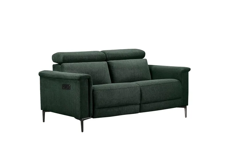 2-sitssoffa Lund Mörkgrön, Belfast tyg, Manuell vilstol - Mörkgrön, Belfast tyg, Manuell vilstol - Möbler - Soffa - Biosoffa & reclinersoffa - 2 sits biosoffa & reclinersoffa