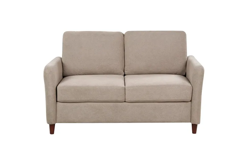 2-sitssoffa Mare Beige, mörkt trä, Beige, mörkt trä