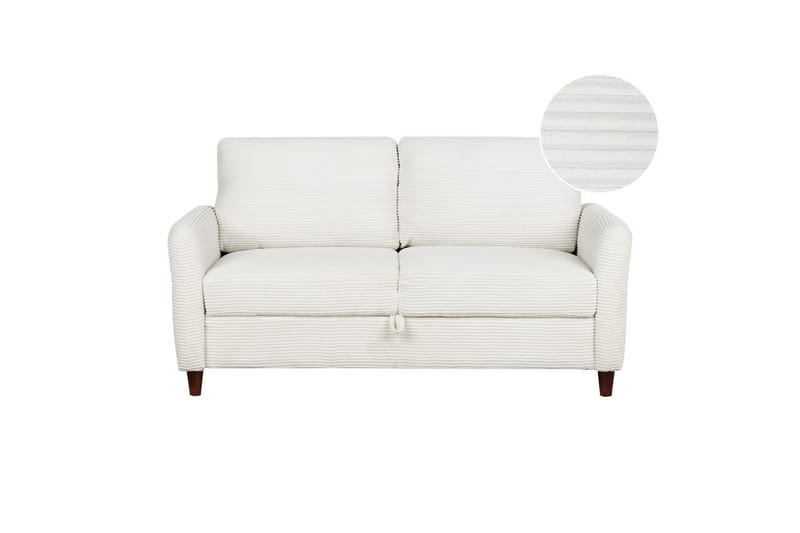 2-sitssoffa Mare Vitt, mörkt trä - Vitt, mörkt trä - Möbler - Soffa - 2 sits soffa