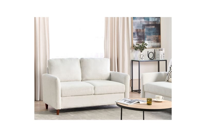 2-sitssoffa Mare Vitt, mörkt trä - Vitt, mörkt trä - Möbler - Soffa - 2 sits soffa