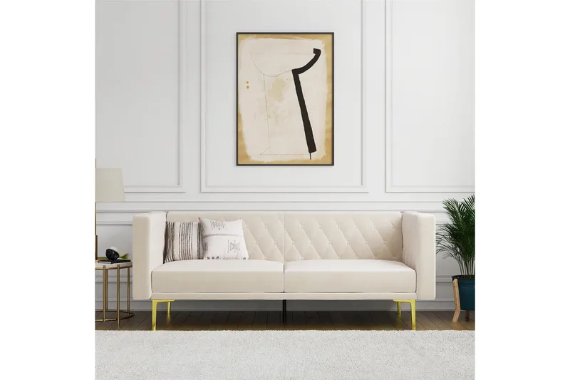 2-sitssoffa Marseille Elfenben - Elfenben - Möbler - Soffa - Sammetssoffa