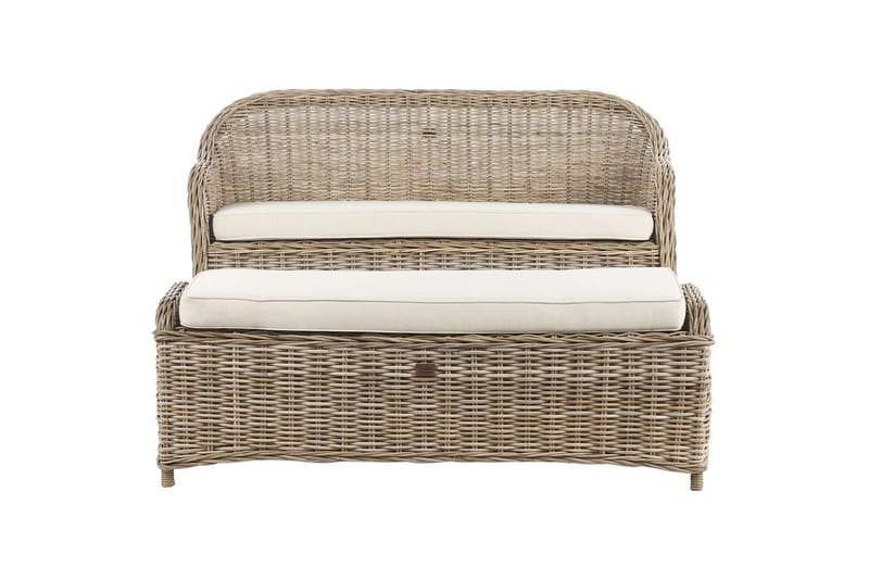 2-sitssoffa med fotpall Susua - Utemöbler - Utesoffa - Trädgårdssoffa