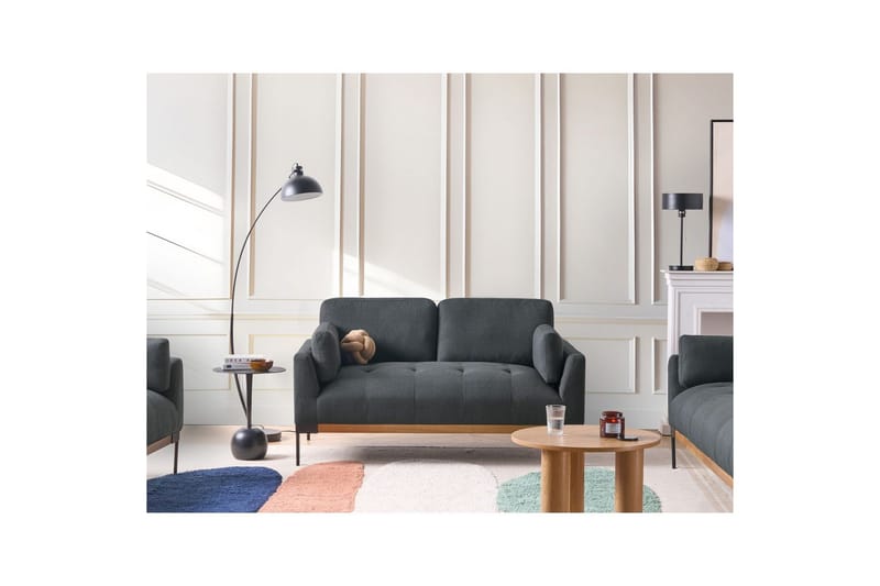 2-sitssoffa Skaven Svart, svart - Svart, svart - Möbler - Soffa - 2 sits soffa