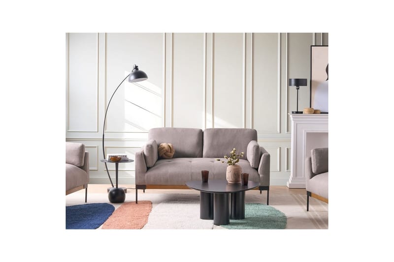 2-sitssoffa Skaven Taupe, svart - Taupe, svart - Möbler - Soffa - 2 sits soffa