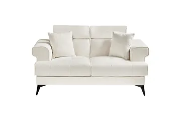 2-sitssoffa Skive Vit/Svart - Vit/Svart - Möbler - Soffa - 2 sits soffa
