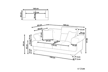 2-sitssoffa Skive Vit/Svart - Vit/Svart - Möbler - Soffa - 2 sits soffa