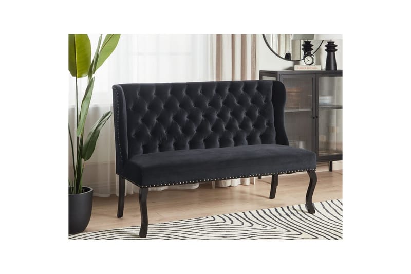 2-sitssoffa Torsby Svart - Svart - Möbler - Soffa - Sammetssoffa