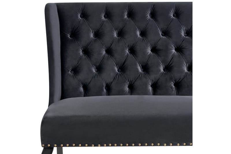 2-sitssoffa Torsby Svart - Svart - Möbler - Soffa - Sammetssoffa