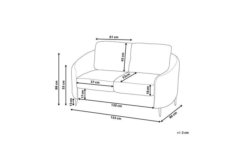 2-sitssoffa Trosa Vitt, guld - Vitt, guld - Möbler - Soffa - 2 sits soffa