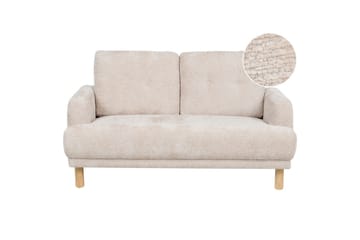 2-sitssoffa Tuve Beige, ljust trä, Bouclé