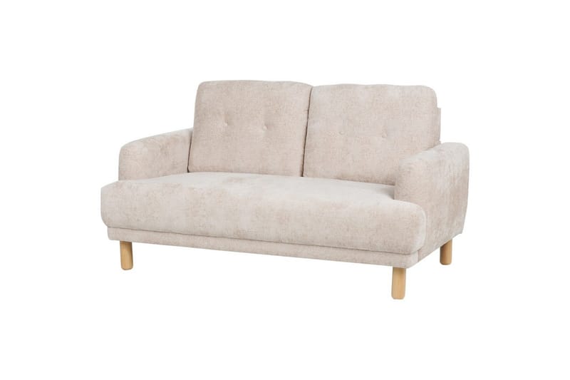 2-sitssoffa Tuve Beige, ljust trä, Bouclé - Beige, ljust trä, Bouclé - Möbler - Soffa - 2 sits soffa
