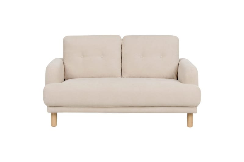 2-sitssoffa Tuve Beige, ljust trä, Manchestertyg - Beige, ljust trä, Manchestertyg - Möbler - Soffa - 2 sits soffa