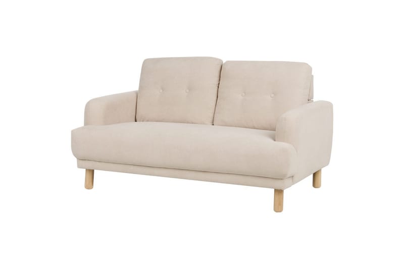 2-sitssoffa Tuve Beige, ljust trä, Manchestertyg - Beige, ljust trä, Manchestertyg - Möbler - Soffa - 2 sits soffa