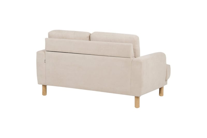2-sitssoffa Tuve Beige, ljust trä, Manchestertyg - Beige, ljust trä, Manchestertyg - Möbler - Soffa - 2 sits soffa