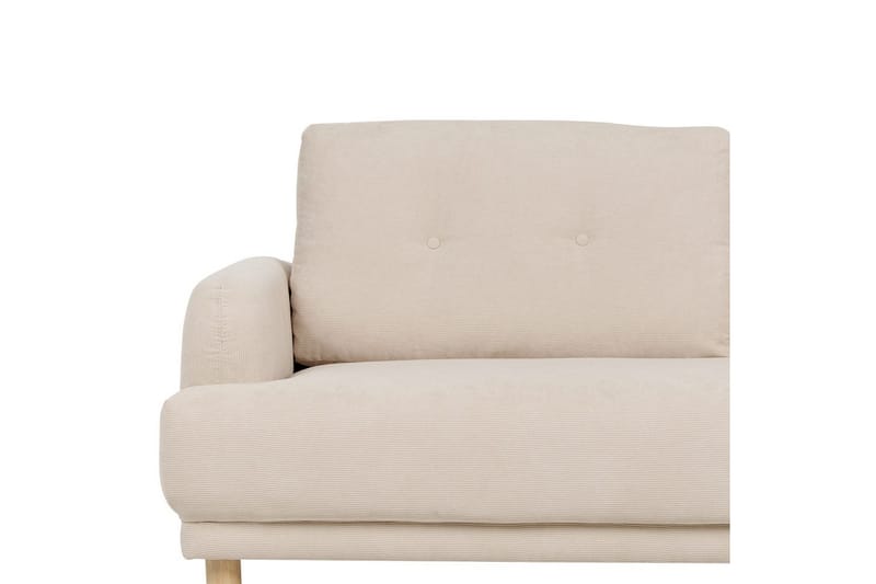 2-sitssoffa Tuve Beige, ljust trä, Manchestertyg - Beige, ljust trä, Manchestertyg - Möbler - Soffa - 2 sits soffa