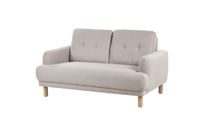 2-sitssoffa Tuve Beige, ljust trä, Polyester - Beige, ljust trä, Polyester - Möbler - Soffa - 2 sits soffa
