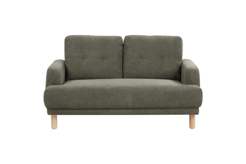 2-sitssoffa Tuve Grönt, ljust trä, Manchestertyg - Grönt, ljust trä, Manchestertyg - Möbler - Soffa - 2 sits soffa