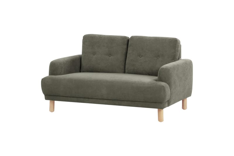 2-sitssoffa Tuve Grönt, ljust trä, Manchestertyg - Grönt, ljust trä, Manchestertyg - Möbler - Soffa - 2 sits soffa
