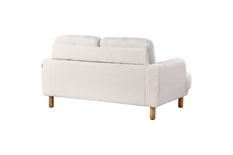 2-sitssoffa Tuve Vit, ljust trä, Bouclé - Vit, ljust trä, Bouclé - Möbler - Soffa - 2 sits soffa
