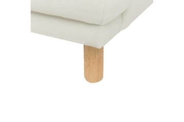 2-sitssoffa Tuve Vit, ljust trä, Polyester - Vit, ljust trä, Polyester - Möbler - Soffa - 2 sits soffa