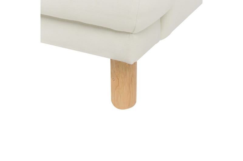 2-sitssoffa Tuve Vit, ljust trä, Polyester - Vit, ljust trä, Polyester - Möbler - Soffa - 2 sits soffa