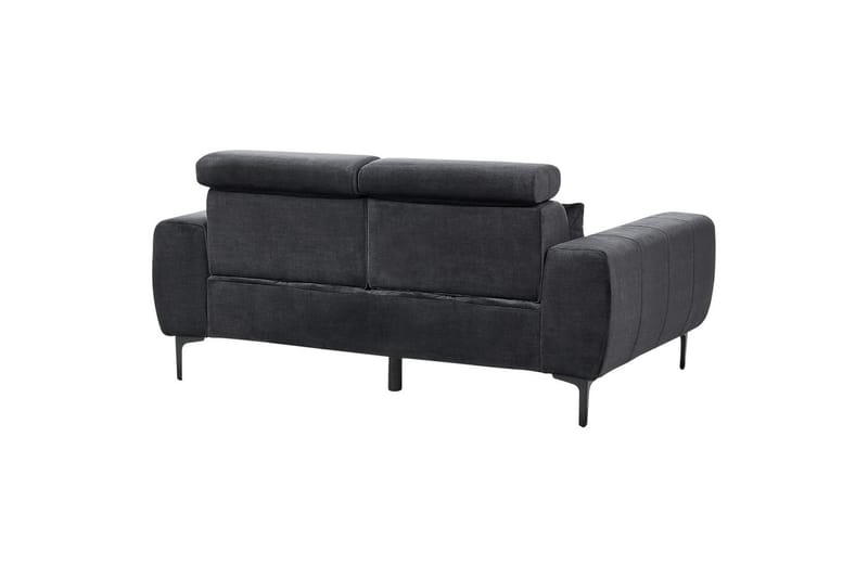 2-sitssoffa Vegamo Svart, Sammet - Svart, Sammet - Möbler - Soffa - 2 sits soffa