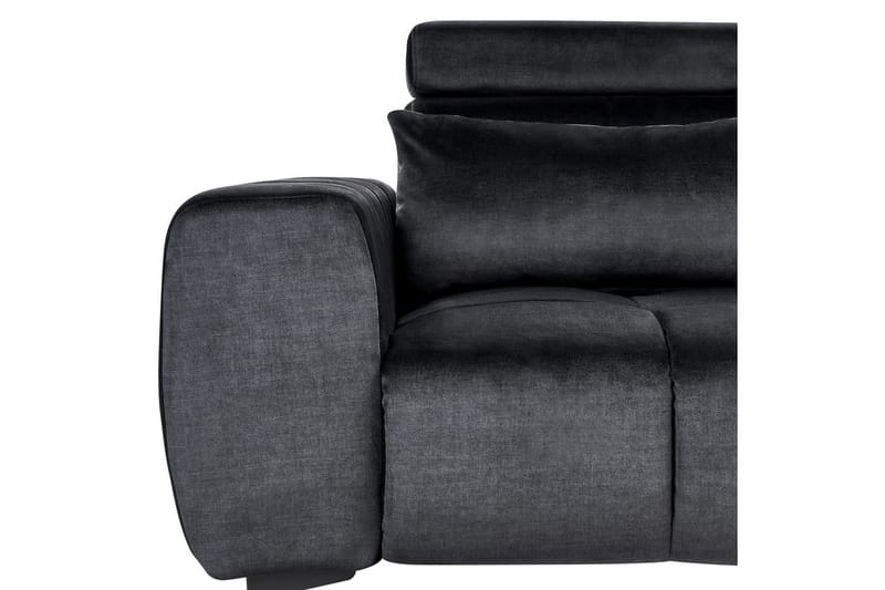 2-sitssoffa Vegamo Svart, Sammet - Svart, Sammet - Möbler - Soffa - 2 sits soffa