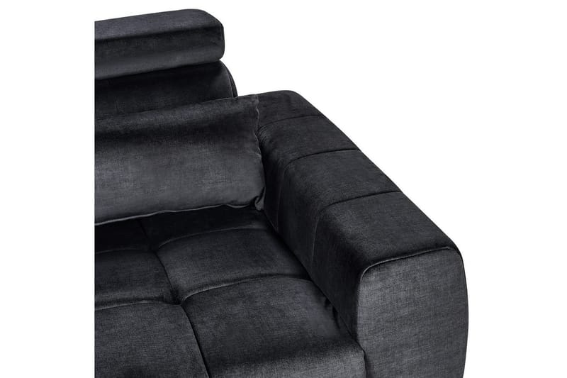 2-sitssoffa Vegamo Svart, Sammet - Svart, Sammet - Möbler - Soffa - 2 sits soffa