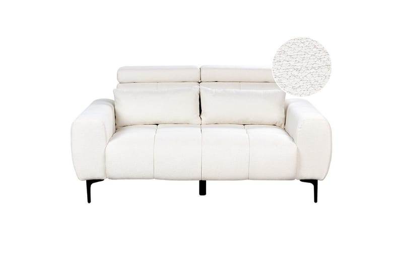 2-sitssoffa Vegamo Vit, Bouclé - Vit, Bouclé - Möbler - Soffa - 2 sits soffa