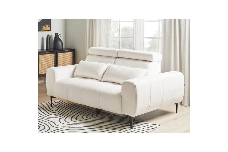 2-sitssoffa Vegamo Vit, Bouclé - Vit, Bouclé - Möbler - Soffa - 2 sits soffa