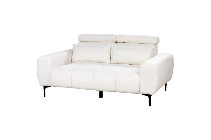 2-sitssoffa Vegamo Vit, Bouclé - Vit, Bouclé - Möbler - Soffa - 2 sits soffa