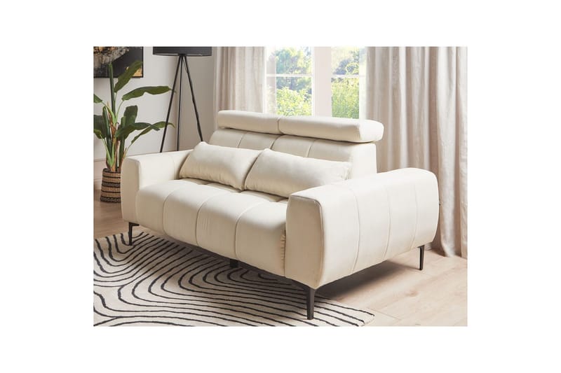 2-sitssoffa Vegamo Vit, Polyester - Vit, Polyester - Möbler - Soffa - 2 sits soffa