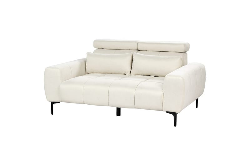 2-sitssoffa Vegamo Vit, Polyester - Vit, Polyester - Möbler - Soffa - 2 sits soffa