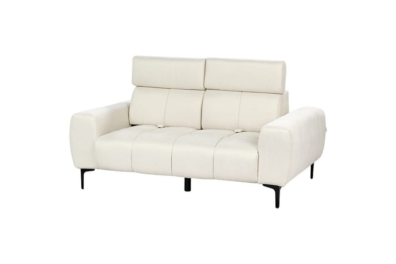 2-sitssoffa Vegamo Vit, Polyester - Vit, Polyester - Möbler - Soffa - 2 sits soffa