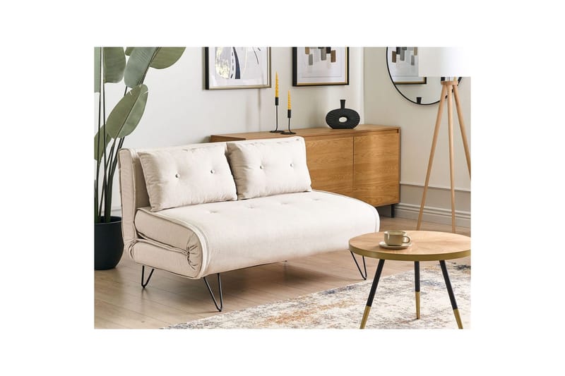2-sitssoffa Vestfold Beige, svart - Beige, svart - Möbler - Soffa - Bäddsoffa